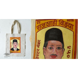 Carnival on Canvas | Matchbox Label Painted on Canvas Bag - B