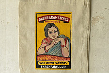 Carnival on Canvas | Matchbox Label Painted on Canvas Tote / Bag