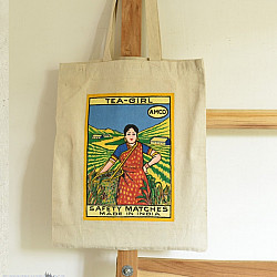 Carnival on Canvas | Canvas Hand Painted Bag ~ Tea Girl