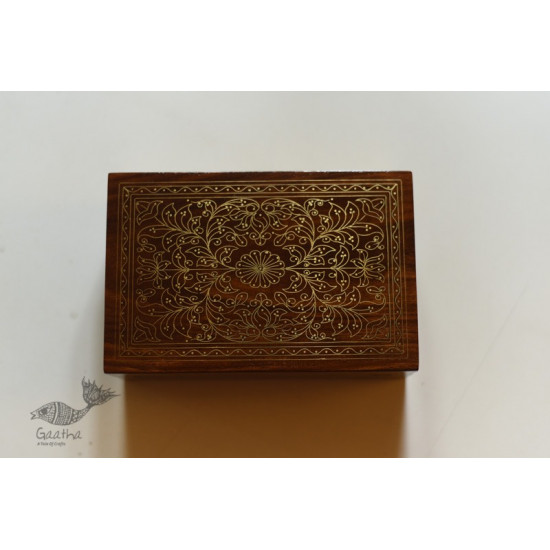 shop Tarkashi Box ~ Wood Inlay with Brass Wire