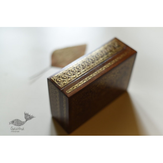 shop Tarkashi Box ~ Wood Inlay with Brass Wire