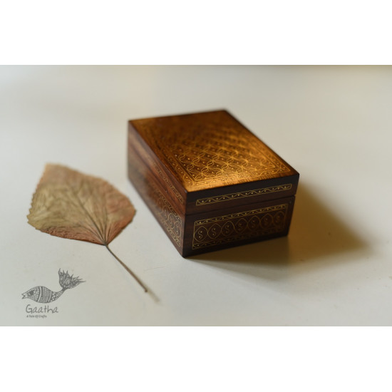 shop Handcrafted Wood Inlay Box / Tarkashi Jewelry Box