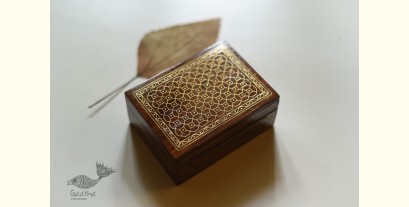 Tarkashi | Wooden Brass Inlay Box