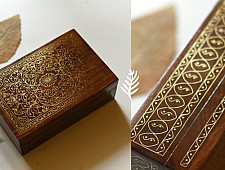 Tarkashi | Tarkashi Box ~ Wood Inlay with Brass Wire