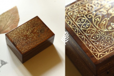 Tarkashi | Wood Inlay - Brass Tarkashi Box