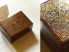 Tarkashi | Wood Inlay - Brass Tarkashi Box