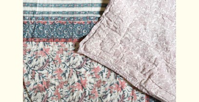 Thaat Baat | Pure Cotton Jaipuri Razai / Quilt - Sanganeri Block Printed Single Bed