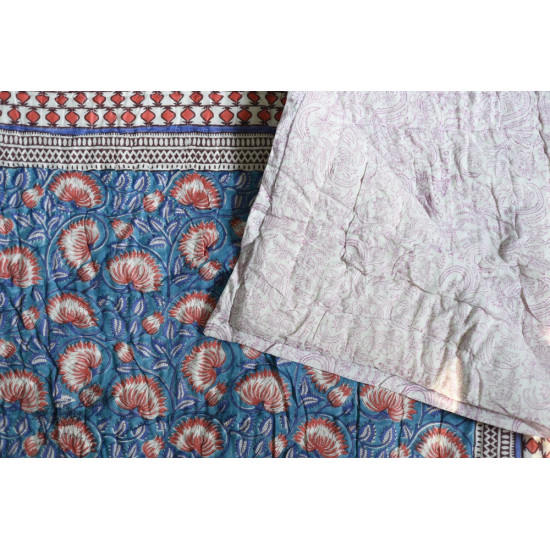 shop Pure Cotton Quilt - Sanganeri Jaipuri Razai Single Bed