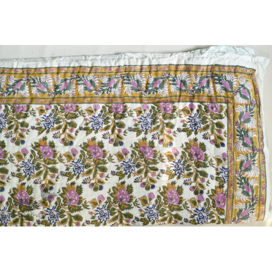 shop Jaipuri Razai / Quilt - Sanganeri Block Print Double Bed