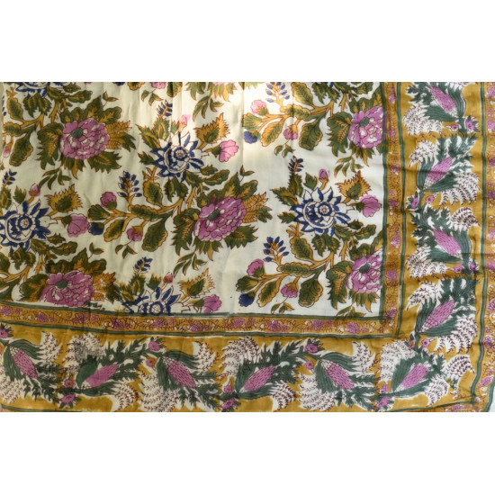 shop Jaipuri Razai / Quilt - Sanganeri Block Print Double Bed