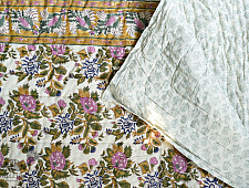 Thaat Baat | Jaipuri Reversible Razai / Quilt - Sanganeri Block Print Double Bed