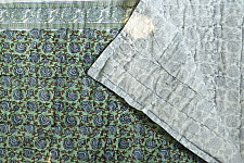 Thaat Baat | Sanganeri Jaipuri Razai - Light Weight Quilt (Double Bed) - Green Flower