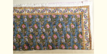 Thaat Baat | Single Bed Cotton Reversible Quilt with Sanganeri print - Single Bed