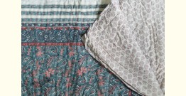 Thaat Baat | Sanganeri Jaipuri Razai / Quilt - Double Bed - Grayish Blue