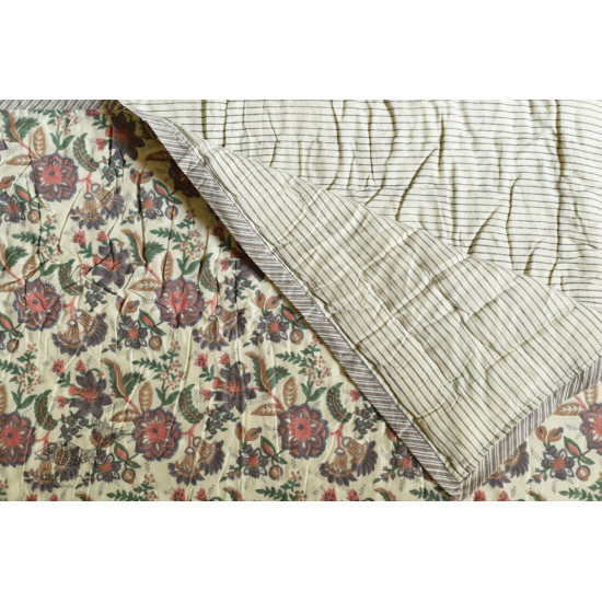 shop Pure Cotton Sanganeri Jaipuri Razai/Quilt (Single Bed)