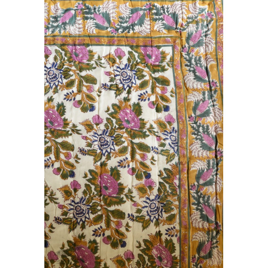 shop Jaipuri Razai / Quilt - Sanganeri Block Printed Single Bed