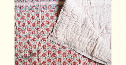 Thaat Baat | Sanganeri Block printed Razai - Cotton Single Bed Quilt