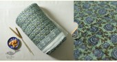 shop Sanganeri Jaipuri Razai - Light Weight Quilt (Double Bed) - Green Flower