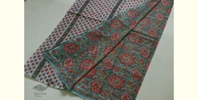 Kumudini . कुमुदिनी | Sanganeri Block Flower Prints - Kota Cotton Saree 