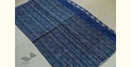 Kumudini . कुमुदिनी | Sanganeri Block Print - Kota Cotton Saree - Blue
