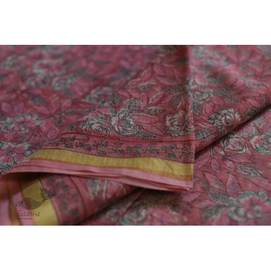 shop Kota Cotton Saree - Sanganeri Block Printed