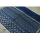 shop Kota Cotton Blue Saree - Sanganeri Block Printed