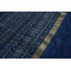 shop Kota Cotton Blue Saree - Sanganeri Block Printed