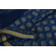 shop Kota Cotton Blue Saree - Sanganeri Block Printed