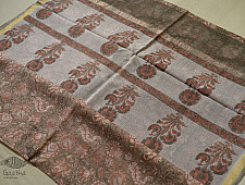 Kumudini . कुमुदिनी | Sanganeri Block Prints - Kota Cotton Saree  with Zari Border - P