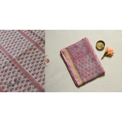 Kumudini . कुमुदिनी | Kota Cotton Saree - Sanganeri Block Printed - Pink