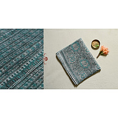 Kumudini . कुमुदिनी | Kota Cotton Saree with Sanganeri Hand Block Patterns  - Light Blue Color