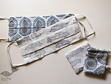 Be safe & stylish ✜ Cotton Two Layered Mask ( Set of 2 ) ✜ 1