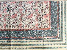 Landscapes Under My Roof | Sanganeri Handblock Printed Double Bedsheet  with Pillow Covers- A