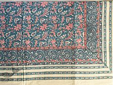 Landscapes Under My Roof | Sanganeri Handblock Printed Double Bedsheet  with Pillow Covers- C