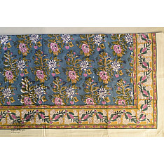 Landscapes Under My Roof | Sanganeri Handblock Printed Double Bedsheet  with Pillow Covers- D