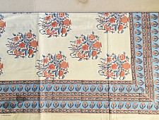 Landscapes Under My Roof | Sanganeri Handblock Printed Double Bedsheet  with Pillow Covers- F