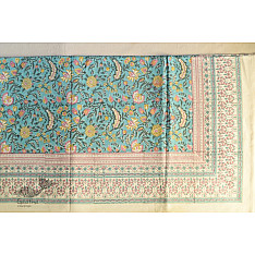Landscapes Under My Roof | Sanganeri Handblock Printed Double Bedsheet  with Pillow Covers- G