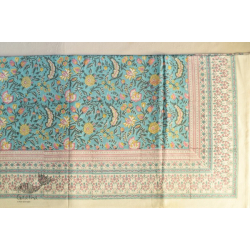 Landscapes Under My Roof | Sanganeri Handblock Printed Double Bedsheet  with Pillow Covers- G