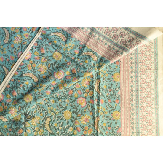 shop Sanganeri Hand block Printed Bedsheet