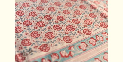 Landscapes Under My Roof | Sanganeri Handblock Printed Double Bedsheet  with Pillow Covers- H