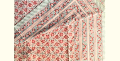 Landscapes Under My Roof | Sanganeri Handblock Printed Double Bedsheet  with Pillow Covers- H