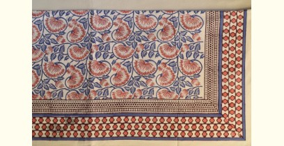 Landscapes Under My Roof | Sanganeri Handblock Printed Double Bedsheet  with Pillow Covers- J