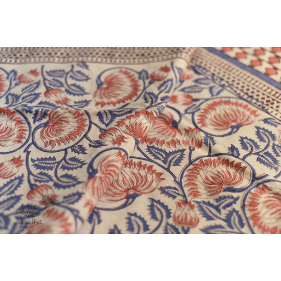 shop Sanganeri Hand block Printed Bedsheet