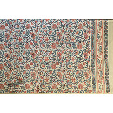 Landscapes Under My Roof | Sanganeri Handblock Printed Double Bedsheet  with Pillow Covers- K