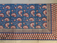 Landscapes Under My Roof | Sanganeri Handblock Printed Double Bedsheet  with Pillow Covers- L