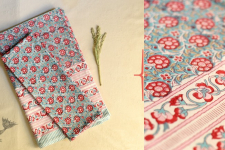 Landscapes Under My Roof | Sanganeri Handblock Printed Double Bedsheet  with Pillow Covers- B