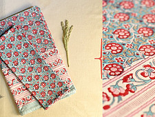 Landscapes Under My Roof | Sanganeri Handblock Printed Double Bedsheet  with Pillow Covers- B