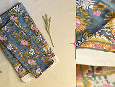 Landscapes Under My Roof | Sanganeri Handblock Printed Double Bedsheet  with Pillow Covers- D