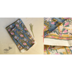 Landscapes Under My Roof | Sanganeri Handblock Printed Double Bedsheet  with Pillow Covers- D