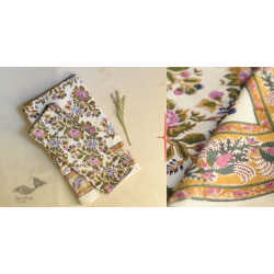 Landscapes Under My Roof | Sanganeri Handblock Printed Double Bedsheet  with Pillow Covers- E